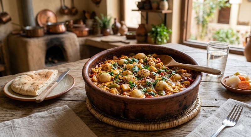 طاجن بيض سبيط