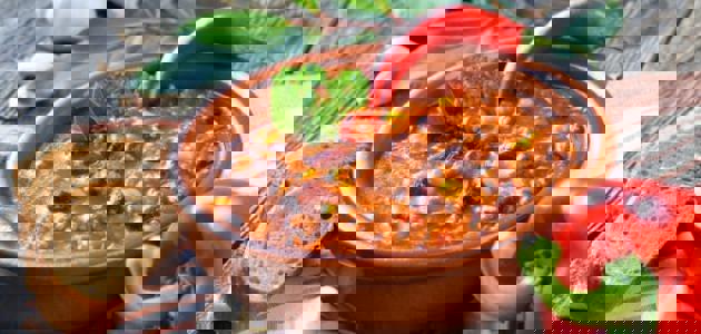 طبق فول بالزيت