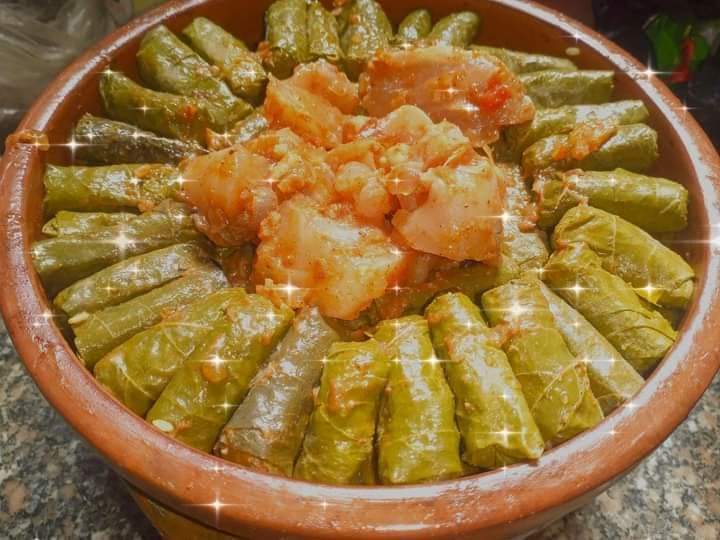 طاجن ورق عنب بالكوارع