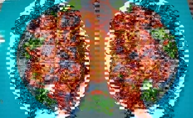 فراخ مشوية على الفحم